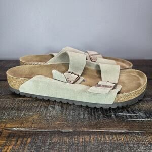 Birkenstock Arizona Mens 10 EU 43 Regular Strap Slides Sandal Gray Soft
